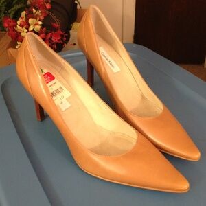 Calvin Klein Tan Heels